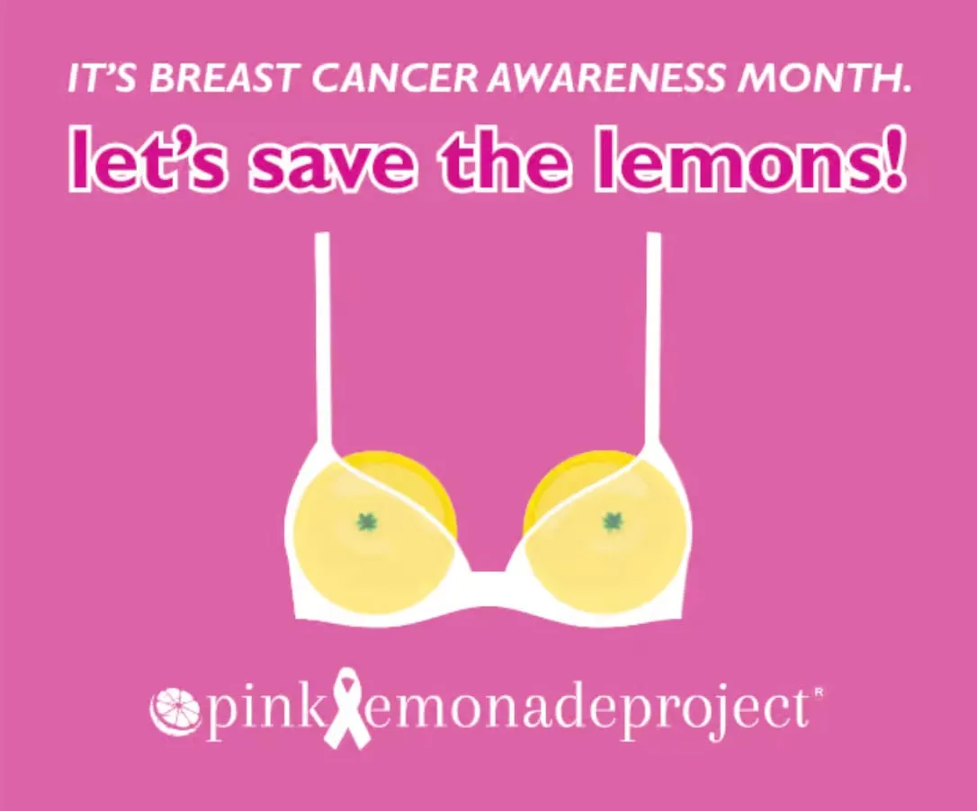 Supporters at a Pink Lemonade Project awareness event